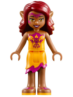 LEGO Minifigure-Azari Firedancer - Bright Light Orange-Elves-ELF016-Creative Brick Builders
